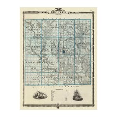 Old Map of Decatur County, IA 1875 – Vintage Iowa Art