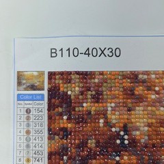 Unbranded Completed Diamond Painting Autumn Landscape Bridge 40x30cm OrangeMulti