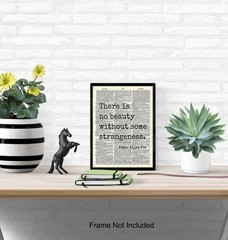 Upcycled Edgar Allan Poe Quote 8×10 Wall Decor – Perfect Gift for Poetry Fans