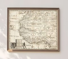 Negroland Map 1747 West African American History Slave Trade Wall Art Poster