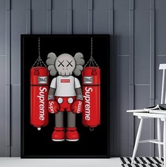 Set of 3 Athlete Kaws Art pieces canvas wall art home decor
