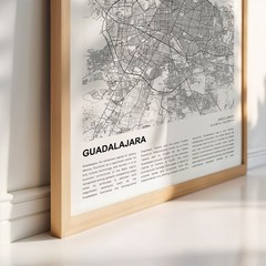 Guadalajara City Map Print, Jalisco Travel Poster, Modern Map, Wall Decor Art