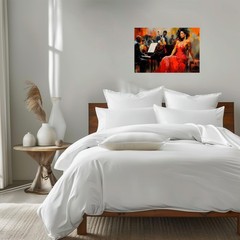 African American Canvas Prints Black Jazz Art Wall Decor Black Woman Violin S…