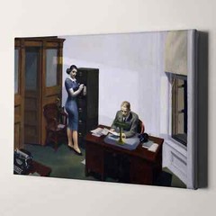 Office at Night by Edward Hopper American Realism Canvas Wall Art Print
