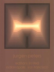 JURGEN PETERS Arc 40″ x 30″ Serigraph 1979 Abstract Brown Silkscreen