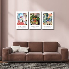 3 Piece Henri Matisse Posters Woman with A Red Umbrella Landscape at Collioure
