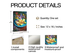 Funny Food Kitchen Wall Art Print, Pictures Food Canvas Prints Dining Room Ki…