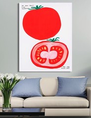 David Shrigley Tomatoes Art Print | Mounted Canvas | Framed Canvas |Acrylic