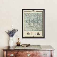 Old Map of Decatur County, IA 1875 – Vintage Iowa Art
