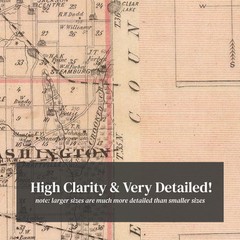 Old Map of Porter County, IN 1876 – Vintage Indiana Art