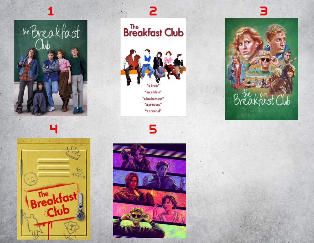 The Breakfast Club Wall Collage Poster Prints 80’s Movies