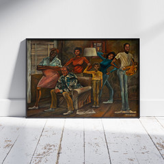 Ernie Barnes The Evans Family Canvas Print Good Times Art African American Poste