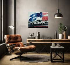 Vintage Porsche 914 Poster 1970s Le Mans Art Print Retro Race Car Wall Decor