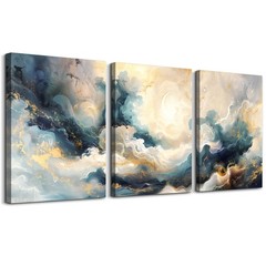 Canvas Wall Art – Modern & Minimalist Abstract Ink Paintings – Framed Canvas …