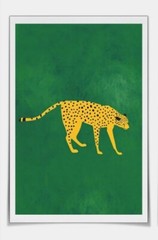Set Of 3 Wild Cats Cheetah Leopard 12.75×16.75 Canvas Art Posters Colorful Fun