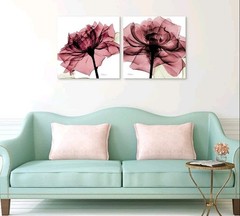 Empire Art Direct «Chianti Rose I & Il Frameless Free Floating Tempered Glass