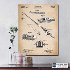 Fishing Gifts for Men, Fishing Gear Patent Canvas Print