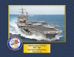 USS John F. Kennedy CV67 16 X 20 Custom Personalized Print of US Navy Gift Idea