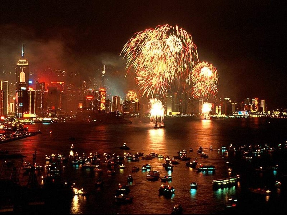 CHINESE NEW YEAR FIREWORKS GLOSSY POSTER PICTURE PHOTO hong kong asian china 726