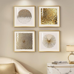Gold Geometric Wall Art Set of 4 – Modern Minimalist Decor for Home & Office