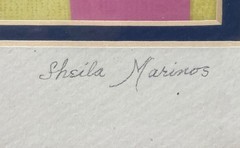 Sheila Marinos Pots and Adobe Serigraph Print 2/100 Signed Elephant Art