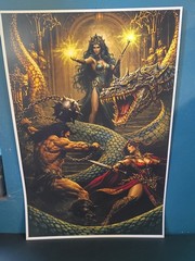 BARBARIAN POSTER FANTASY ART 12X18 MATE CARDSTOCK 130 lb NEW CONAN TARZAN 5A