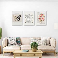 Motivational Quotes Canvas Art Set for Office & Home Decor – 3 Pieces