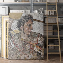 Alexander The Great Mosaic Ancient Greece Rome History Canvas Wall Art Print