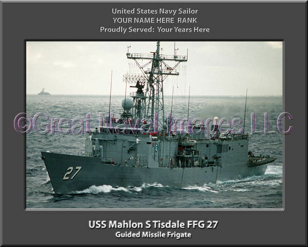 USS Mahlon S Tisdale FFG 27 Personalized Canvas Ship Photo Print Navy Veteran