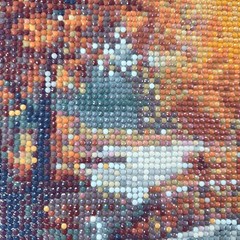 Unbranded Completed Diamond Painting Autumn Landscape Bridge 40x30cm OrangeMulti