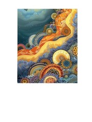16×20 Abstract Coral Coast Canvas Print Wall Art