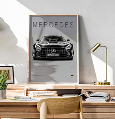 9Pcs Super Car Posters for Boys Room, Racing Car Wall Art for Me…
