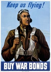 Tuskegee Airmen Ww2 Poster 1944; Buy US War Bonds
