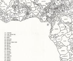 1959 Tribal Map of Africa Ethnology Population Home School History Art Print