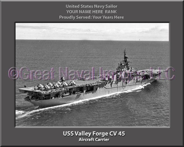 USS Valley Forge CV 45 Personalized Canvas Ship Photo Print Navy Veteran Gift