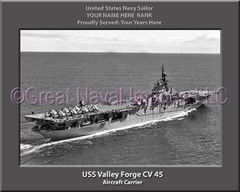 USS Valley Forge CV 45 Personalized Canvas Ship Photo Print Navy Veteran Gift