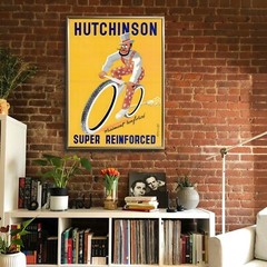 Hutchinson Super Reinforced Libeaux (France) Bicycle 19 Retro Vintage Poster Pri