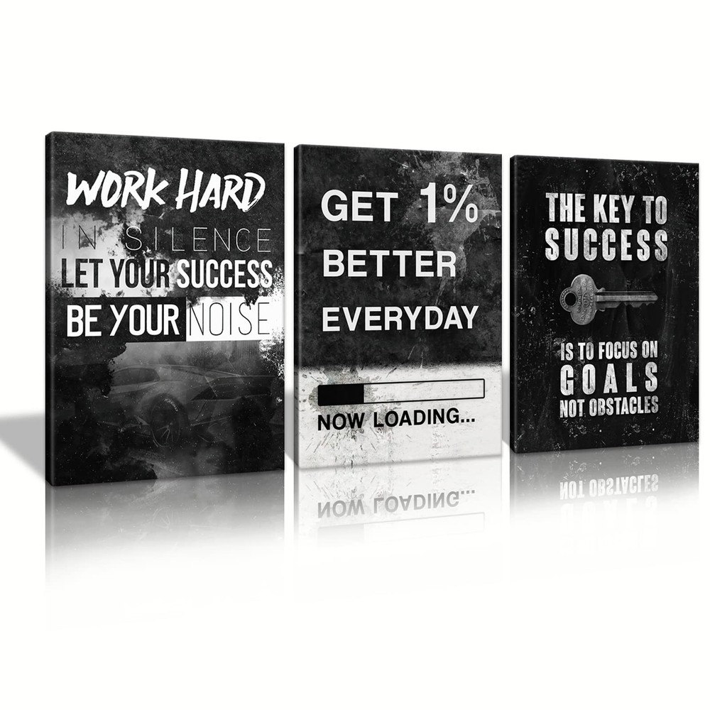 Motivational Wall Decor Success Goal Inspirational Canvas Art for Office Quotes
