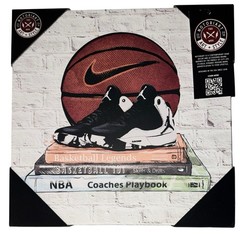 Nike 🏀 Air Jordan 🏀 Sneaker Canvas Art NBA Legend Playbook Basketball