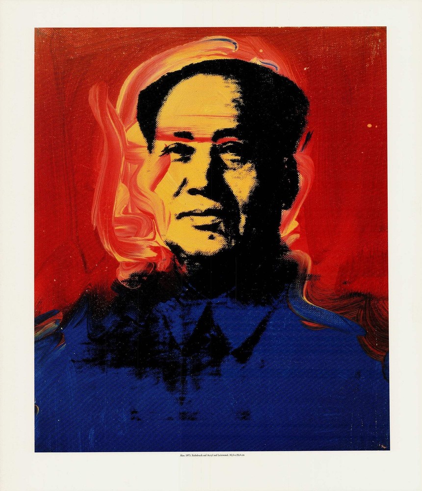 ANDY WARHOL Mao 21.75″ x 19″ Offset Lithograph 1990 Pop Art