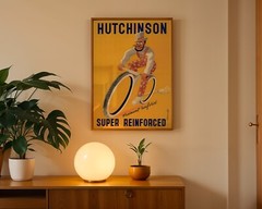 Hutchinson Super Reinforced Libeaux (France) Bicycle 19 Retro Vintage Poster Pri