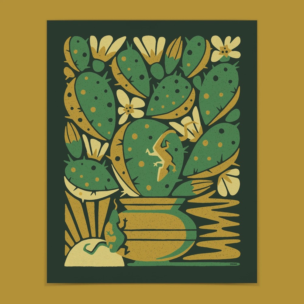DKNG Nopal Bloom Art Print (Limited Edition 16″ x 20″ Silkscreen Poster)