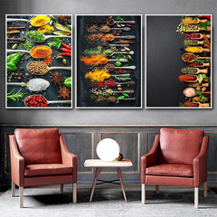 Modern Cooking Herbs Spices Sushi Utensils Spoon Wall Art Picture Canvas Paintin