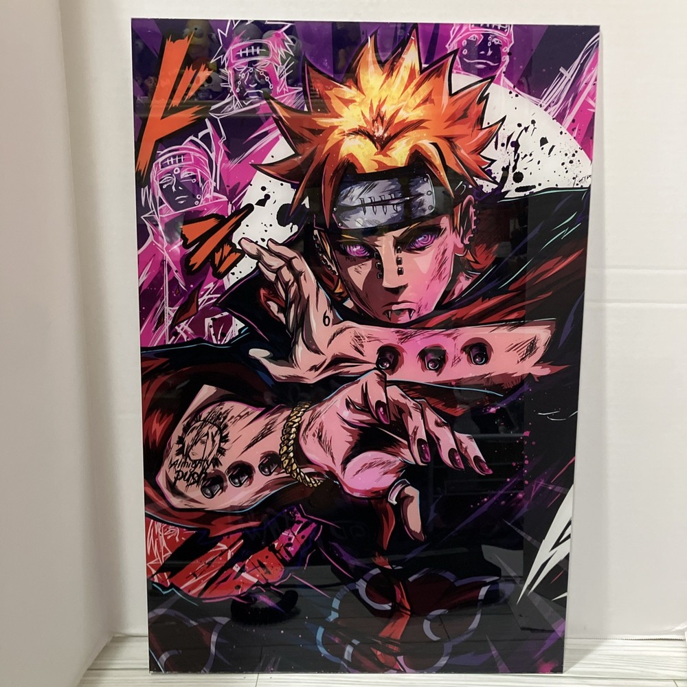 Pain Naruto Acrylic Wall Art 24×16 Glossy Anime Panel Decor