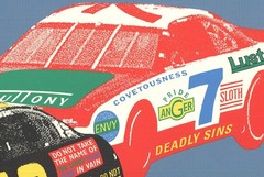 SEYMOUR CHWAST Cars VIII 12″ x 19″ Offset Lithograph 1996 Contemporary