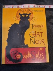 Tournee Du Noir Cat Wall Art Print – Black & Yellow 8×10 Inches