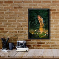 Framed Wall Art Fairy Tale Midsummer Eve with A Girl and Elves by Edward Robert