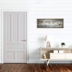 This Is Us Our Life Our Story Our Home Rustic Print Wood Wall Sign gray With Fr