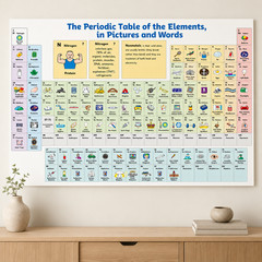 Periodic Table Elements Poster Science Wall Art Home Decor | Multiple Sizes
