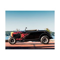32 McMullen Ford Roadster, famous hot rod, Black with Flames, 1932 Highboy